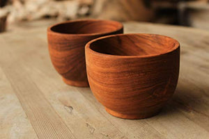 Acacia Wood Small 4" Bowl Set of two