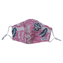 Load image into Gallery viewer, Kids Children Hand Dyed Indonesia Batik Face Covering 100% Cotton - Pink Flowers &amp; Daggers
