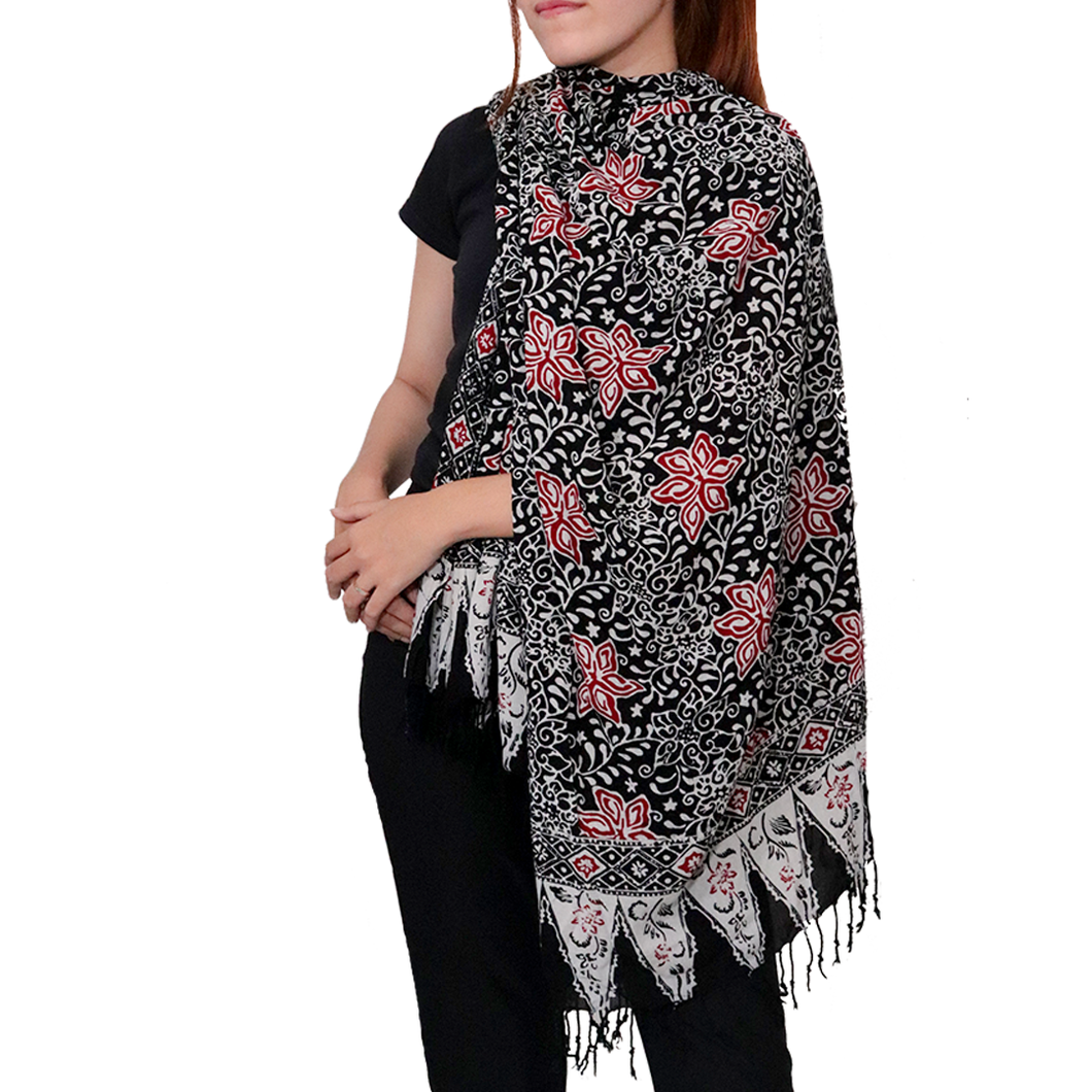 Batik Shawl/ Sarong/ Wrap - Cotton - Star