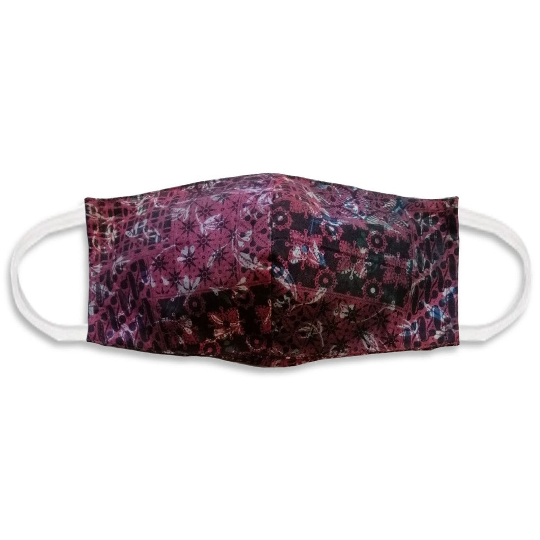 Batik Face Covering - Red