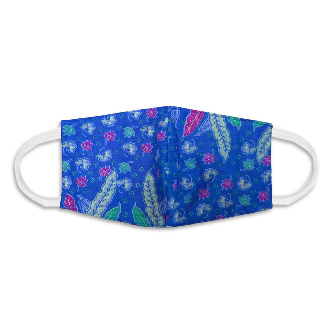 Batik Face Covering - Light Blue
