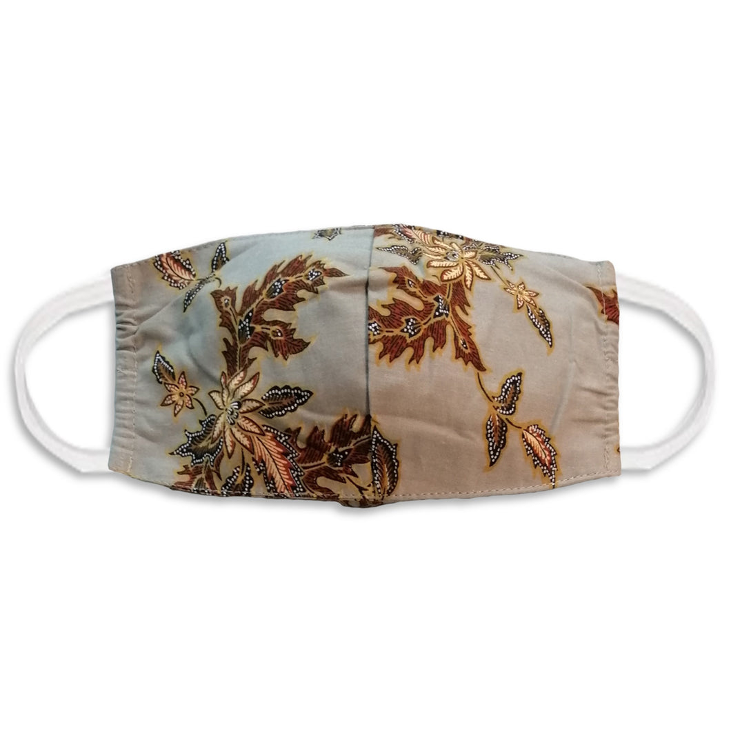 Batik Face Covering - Light Gray