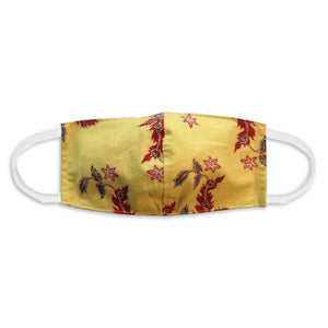 Batik Face Covering - Yellow Mustard