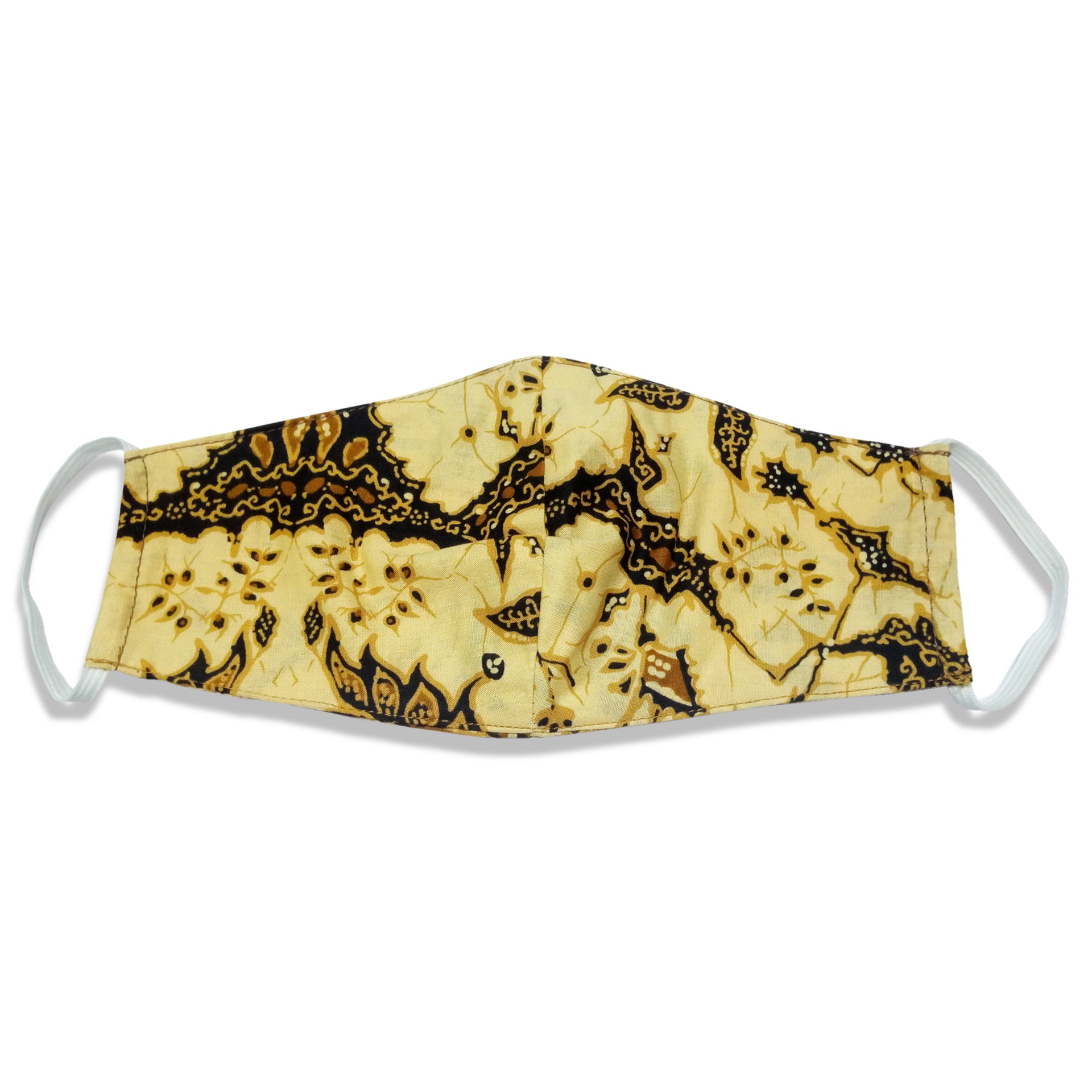 Bali Collection Batik Face Mask - Yellow & Brown