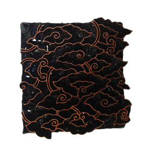 Lombok Collection Rectangle Batik Face Covering - Storm