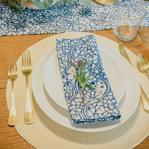Batik Cloth Napkin Set of Four - Stone
