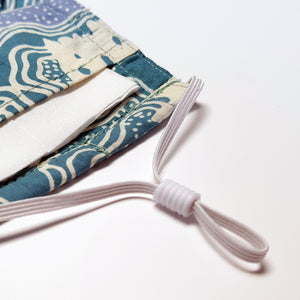 Rectangle Batik Face Mask with Insert Pocket - Red