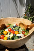 Load image into Gallery viewer, Suar Wood Salad Bowl 12inches x 10inches x 7inches