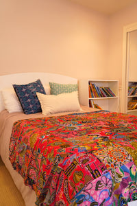 Handmade Reversible Batik Quilt Blanket / Throw - TR0028