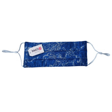 Load image into Gallery viewer, Batik Face Mask with Pocket for Filter - Blue and Cream