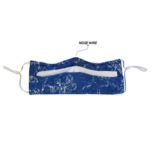 Rectangle Batik Face Mask with Insert Pocket - Red