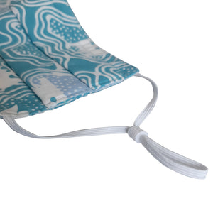 Batik Face Mask with Insert Pocket - Light Green