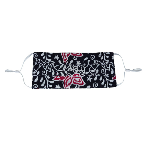 Rectangle Batik Face Mask with Insert Pocket - Cream