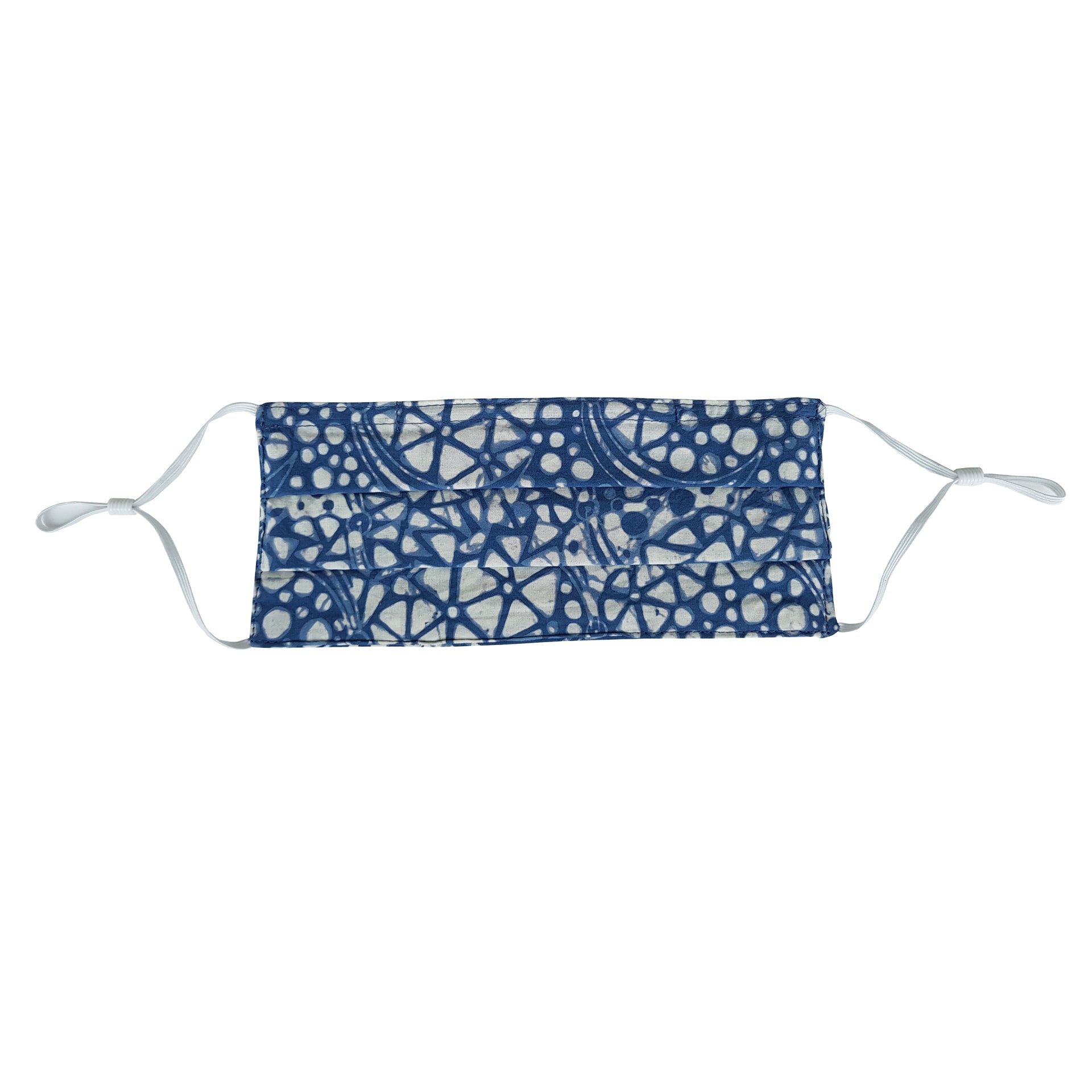 Kids Rectangle Batik Face Mask - Light Blue