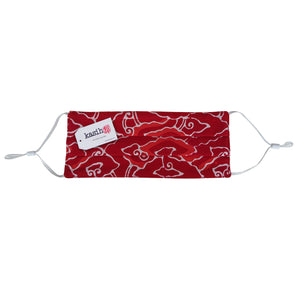 Kids Rectangle Batik Face Mask - Light Gray