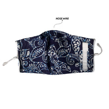 Load image into Gallery viewer, Lombok Collection Rectangle Batik Face Mask - Rain