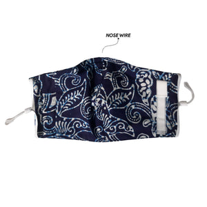 Lombok Collection Rectangle Batik Face Mask - Rain