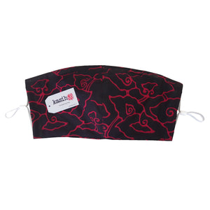 Gili Collection Batik Face Covering - Storm in Black
