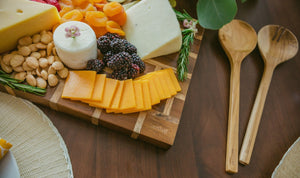 Two Toned Wooden Cutting Board / Charcuterie Board / Cheese Plate