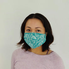 Load image into Gallery viewer, Gili Collection Batik Face Covering - Foliage in Green