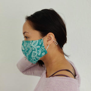 Gili Collection Batik Face Covering - Foliage in Green