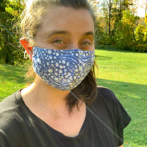 Gili Collection Batik Face Covering - Stone