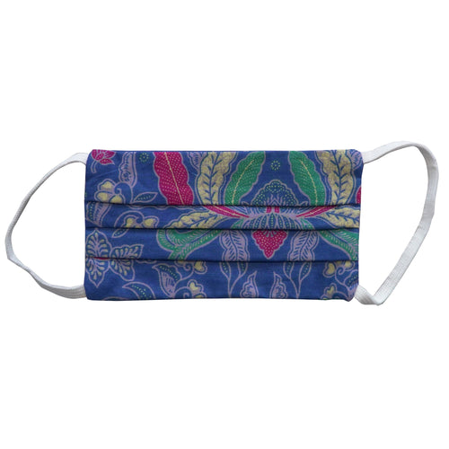 Kids Rectangle Batik Face Covering - Light Blue