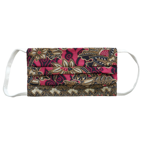 Kids Rectangle Batik Face Mask - Orange
