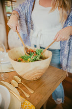 Load image into Gallery viewer, Teak Wood Salad Spoon and Fork Set