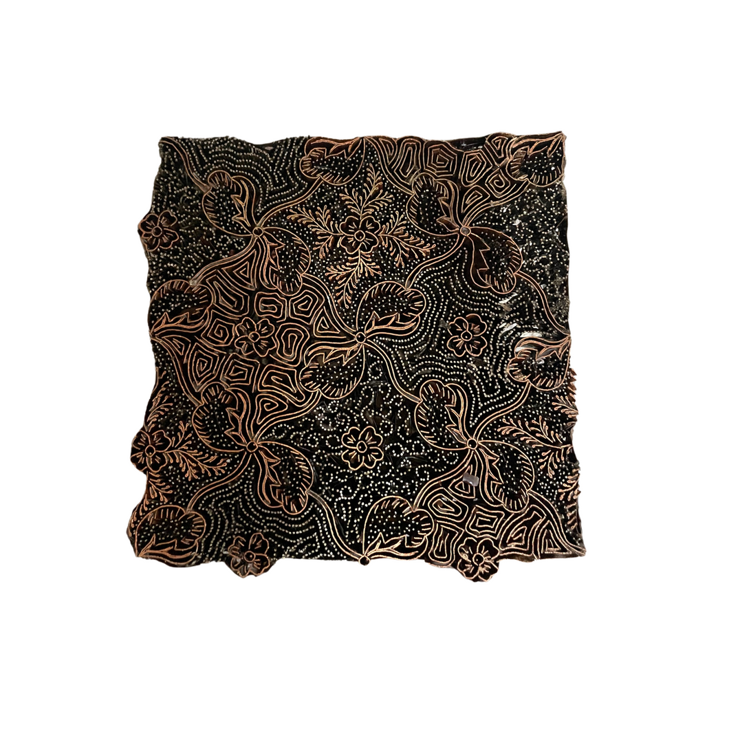 Batik Copper Cap Stamp Indonesian Metal Hand-Stamped Vintage