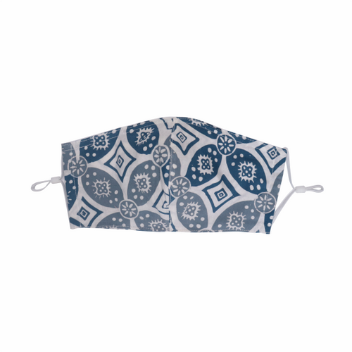 Hand Dyed Indonesia Batik Face Mask Three Layers 100% Cotton with Nose Wire Filter Pocket Soft Elastic Band