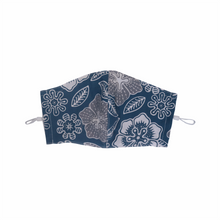 Load image into Gallery viewer, Hand Dyed Indonesia Batik Face Mask Three Layers 100% Cotton with Nose Wire Filter Pocket Soft Elastic Band