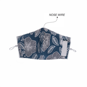 Gili Collection Batik Face Covering - Bluebell
