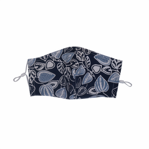 Hand Dyed Indonesia Batik Face Mask Three Layers 100% Cotton with Nose Wire Filter Pocket Soft Elastic Band