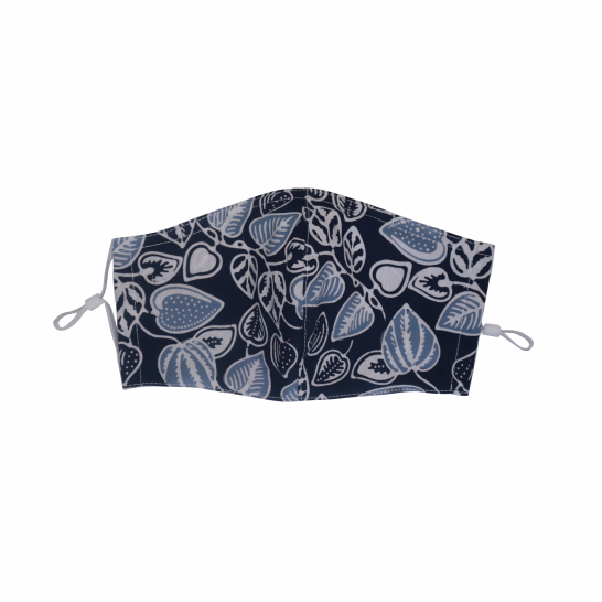Hand Dyed Indonesia Batik Face Mask Three Layers 100% Cotton with Nose Wire Filter Pocket Soft Elastic Band
