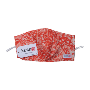Gili Collection Batik Face Covering - Orange Dream - Hand Drawn Batik