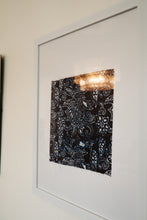 Load image into Gallery viewer, 3 Piece Framed Batik Fabric Wall Art, Hand Dyed Hand Stamped Tie Dye Textile