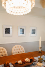 Load image into Gallery viewer, 3 Piece Framed Batik Fabric Wall Art, Hand Dyed Hand Stamped Tie Dye Textile