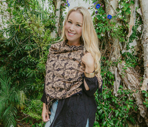 Handmade Batik Scarf - Cotton - Harvest