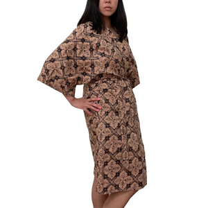 Handmade Batik Robe/ Kimono - Cotton - Harvest