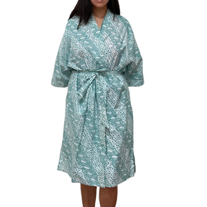 Handmade Batik Robe/ Kimono - Cotton - Royalty