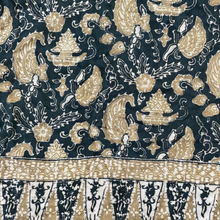 Load image into Gallery viewer, Botanically Dyed Batik Scarf, Cotton, Natural Dye, Riyo