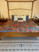 Load image into Gallery viewer, Handmade Reversible Batik Quilt Blanket / Throw - TR0045 - Queen and King Bed Size 87&quot;x87&quot;
