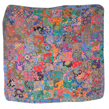 Load image into Gallery viewer, Handmade Reversible Batik Quilt Blanket / Throw - TR0004