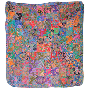 Handmade Reversible Batik Quilt Blanket / Throw - TR0005