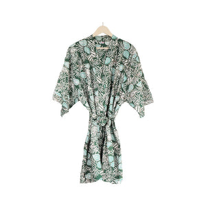 Handmade Batik Robe/ Kimono - Cotton - Prairie