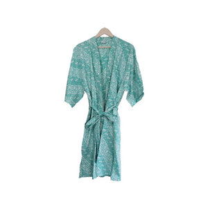 Handmade Batik Robe/ Kimono - Cotton - Royalty