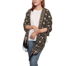 Load image into Gallery viewer, Handmade Batik Scarf - Cotton - Hibiscus in Brown