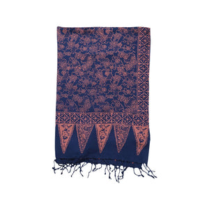 Handmade Batik Scarf - Cotton - Mangosteen