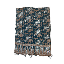 Load image into Gallery viewer, Botanically Dyed Batik Scarf, Cotton, Natural Dye, Palm